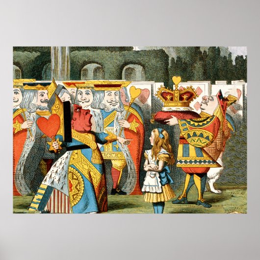Alice Avonturen Wonderland Hartenkoningin Poster (Voorkant)