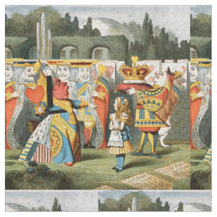 Alice Avonturen Wonderland Hartenkoningin Stof