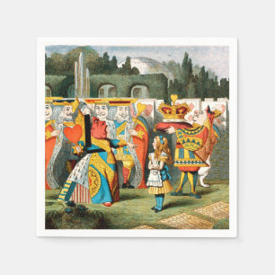 Alice Avonturen Wonderland Hartenvrouw Servet