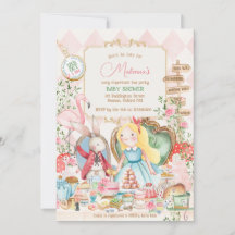 Alice Avontuur in Woderland Baby shower Tea Party