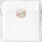 Alice Avontuur in Woderland Baby shower Tea Party Ronde Sticker (Tas)