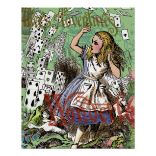 alice avontuur kaarten wonderland hoedenmaker koni poster