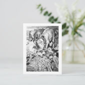 Alice B. Woodward: Dinotherium art briefkaart (Staand voorkant)