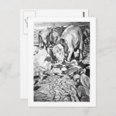 Alice B. Woodward: Dinotherium art briefkaart (Voorkant / Achterkant)