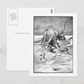 Alice B. Woodward: Diplodocus art briefkaart (Voorkant / Achterkant)