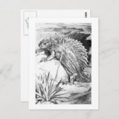 Alice B. Woodward: Edaphosaurus art briefkaart (Voorkant / Achterkant)