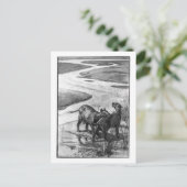 Alice B. Woodward: Hyracotherium briefkaart (Staand voorkant)