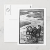 Alice B. Woodward: Hyracotherium briefkaart (Voorkant / Achterkant)