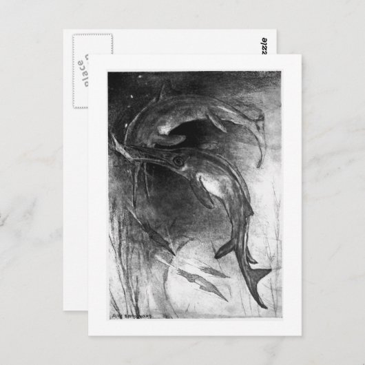 Alice B. Woodward: Ichthyosaurs briefkaart (Voorkant / Achterkant)