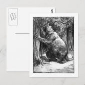 Alice B. Woodward: Megatherium art briefkaart (Voorkant / Achterkant)