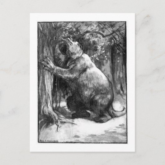 Alice B. Woodward: Megatherium art briefkaart (Voorkant)