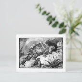 Alice B. Woodward: Stegosaurus art briefkaart (Staand voorkant)