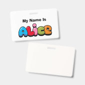 Alice Badge (Voor- en achterkant)