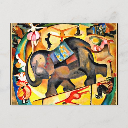 Alice Bailly - De Olifant, kunstschilderij Briefkaart (Voorkant)