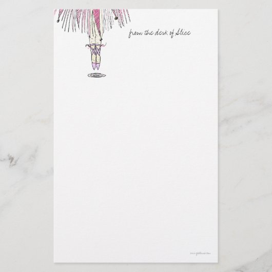 Alice - Ballerina Nummer 1 - Stationery Briefpapier (Voorkant)