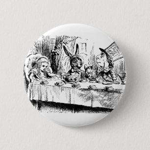 Alice bij de Mad Tea Party Ronde Button 5,7 Cm