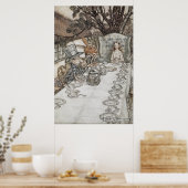 Alice bij de Tea Party van de Mad Hatter Poster (Keuken)