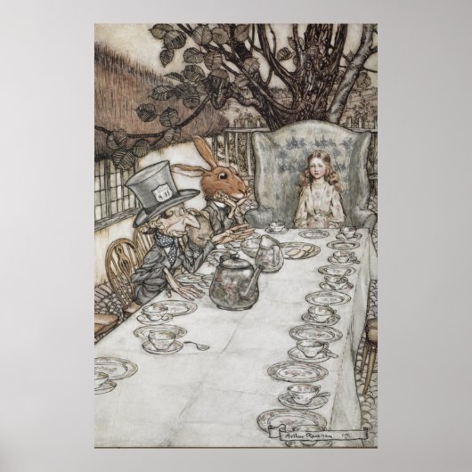 Alice bij de Tea Party van de Mad Hatter Poster (Voorkant)