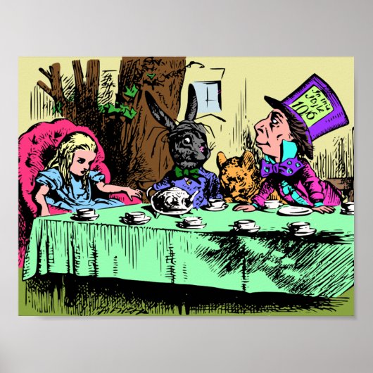 Alice bij de theepartij van de gekke hoedenmaker poster (Voorkant)