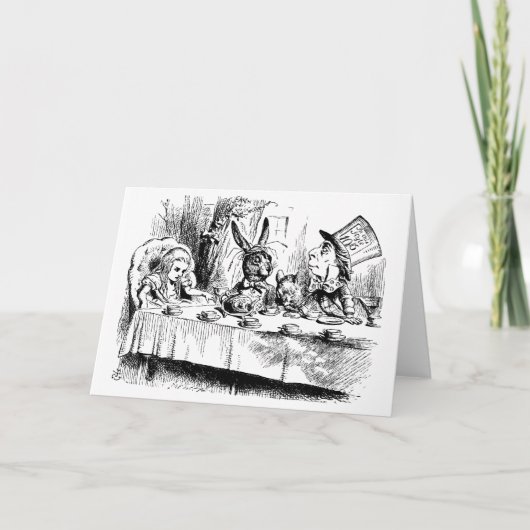 Alice bij het Gekke Theekransje Kaart (Voorkant)