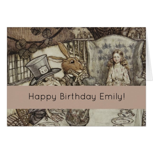 Alice Birthday Unverjaardagskonijn Hatter Party (Voorkant Horizontaal)