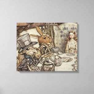 Alice Birthday Unverjaardagskonijn Hatter Party Canvas Afdruk