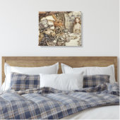 Alice Birthday Unverjaardagskonijn Hatter Party Canvas Afdruk (Insitu (Slaapkamer))