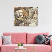Alice Birthday Unverjaardagskonijn Hatter Party Canvas Afdruk (Insitu (Woonkamer))