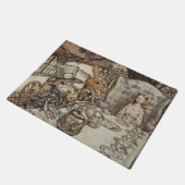 Alice Birthday Unverjaardagskonijn Hatter Party Deurmat (Schuin)