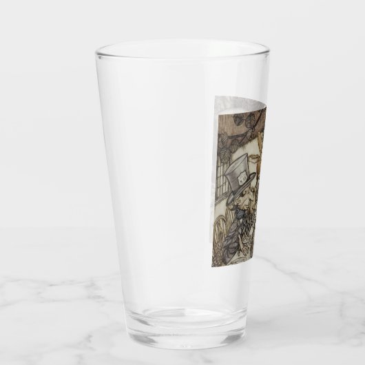 Alice Birthday Unverjaardagskonijn Hatter Party Glas (Rechts)