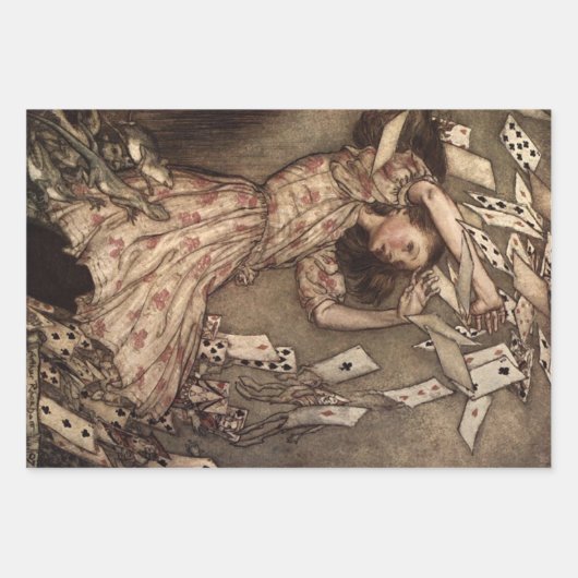 Alice Birthday Unverjaardagskonijn Hatter Party Inpakpapier Vel (Voorkant 3)