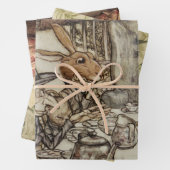 Alice Birthday Unverjaardagskonijn Hatter Party Inpakpapier Vel (In situ)