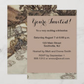 Alice Birthday Unverjaardagskonijn Hatter Party Kaart (Voorkant / Achterkant)