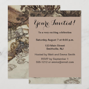 Alice Birthday Unverjaardagskonijn Hatter Party Kaart