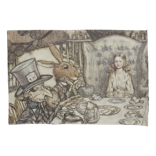 Alice Birthday Unverjaardagskonijn Hatter Party Kussensloop (Voorkant)