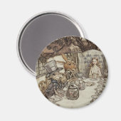 Alice Birthday Unverjaardagskonijn Hatter Party Magneet (Voorkant / Achterkant)