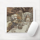 Alice Birthday Unverjaardagskonijn Hatter Party Muismat (Met muis)