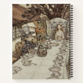 Alice Birthday Unverjaardagskonijn Hatter Party Notitieboek (Achterkant)