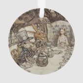 Alice Birthday Unverjaardagskonijn Hatter Party Ornament (achterkant)