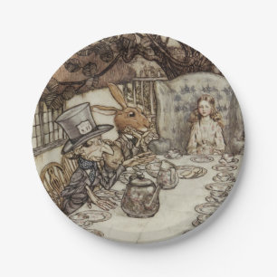 Alice Birthday Unverjaardagskonijn Hatter Party Papieren Bordje