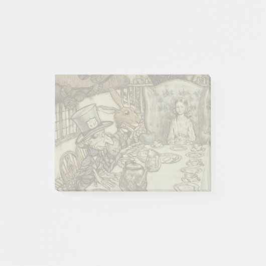 Alice Birthday Unverjaardagskonijn Hatter Party Post-it® Notes (Voorkant)