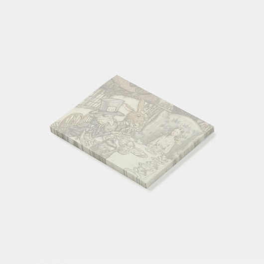 Alice Birthday Unverjaardagskonijn Hatter Party Post-it® Notes (Schuin)