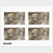 Alice Birthday Unverjaardagskonijn Hatter Party Rechthoekige Sticker (Vel)