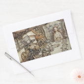 Alice Birthday Unverjaardagskonijn Hatter Party Rechthoekige Sticker (Envelop)