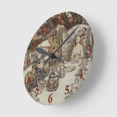 Alice Birthday Unverjaardagskonijn Hatter Party Ronde Klok (Hoek)