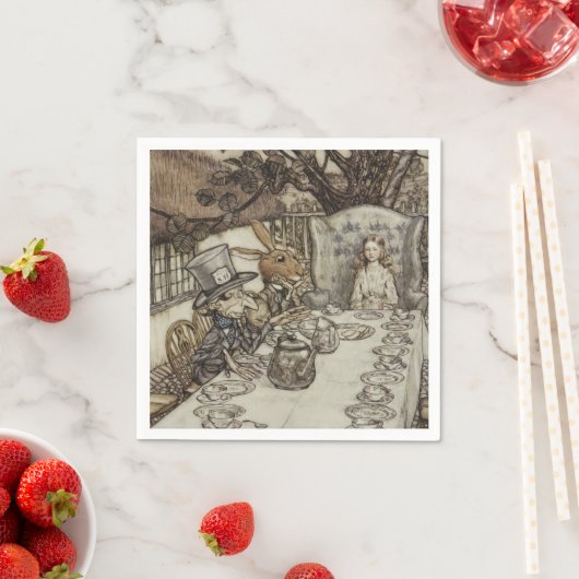 Alice Birthday Unverjaardagskonijn Hatter Party Servet (Insitu)