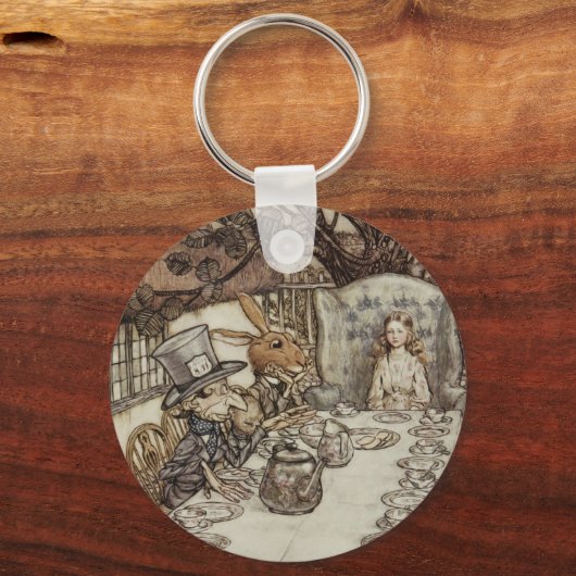 Alice Birthday Unverjaardagskonijn Hatter Party Sleutelhanger (Voorkant)