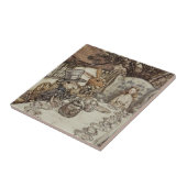 Alice Birthday Unverjaardagskonijn Hatter Party Tegeltje (Zijkant)