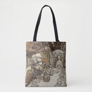 Alice Birthday Unverjaardagskonijn Hatter Party Tote Bag