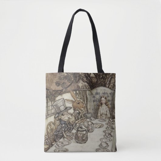 Alice Birthday Unverjaardagskonijn Hatter Party Tote Bag (Voorkant)